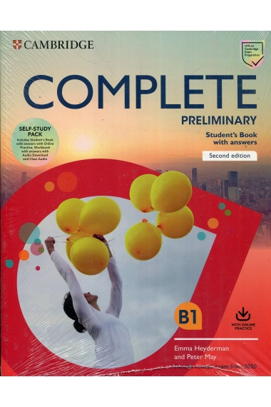 Cubierta de Complete Preliminary Revised exam from 2020 - SELF-STUDY PACK - Student's + Workbook + Class Audio Download with Answers and Online Practice — Emma Heyderman y Peter May