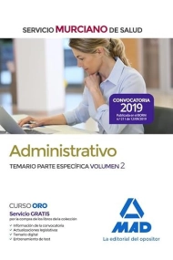 Cover von Administrativo del Servicio Murciano de Salud. Temario parte específica volumen 2