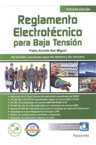 Cubierta de Reglamento electrotécnico para Baja Tensión 