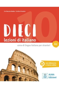 Cubierta de Dieci A2 Lezioni di italiano. Libro + ebook interattivo 