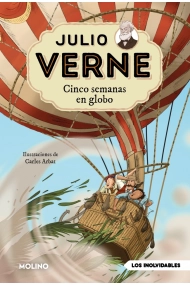 Coberta de Julio Verne - Cinco semanas en globo (edición actualizada, ilustrada y adaptada)