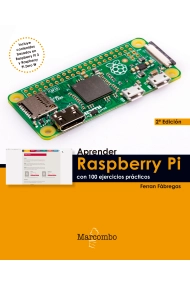 Cubierta de Aprender Raspberry Pi con 100 ejercicios prácticos