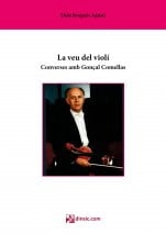 Cubierta de La veu del violí. Converses amb Gonçal Comellas — Lluís Brugués i Agustí