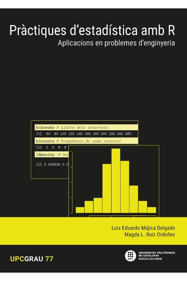 Cover von Pràctiques d'estadística amb R — Luis Eduardo Mujica Delgado und Magda Ruiz Ordoñez