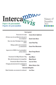 Coberta de Intercambios./Intercanvis.   Papeles de psicoanálisis / Papers de psicoanalisi.Número 47 Julio 2021