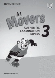Cubierta de A1 Movers 3 Answer Booklet. Authentic Examination Papers