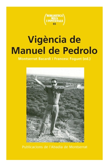 Cubierta de Vigència de Manuel de Pedrolo — bacardí, montserrat
