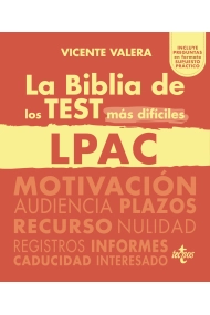 Cubierta de La BIBLIA de los Test más difíciles de la LPAC