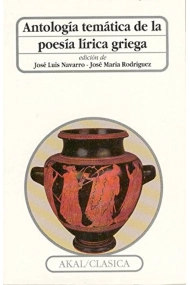 Cubierta de Antología temática de la poesía lírica griega