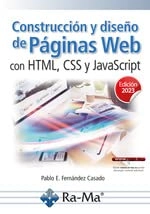 Cubierta de Construcción y diseño de páginas web con HTML, CSS y JavaScript. Edición 2023