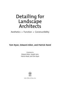 Coberta de Detailing for Landscape Architects: Aesthetics, Function, Constructibility