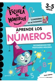 Cubierta de Escuela de Monstruos. Cuaderno de actividades - Aprende los NÚMEROS