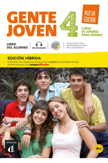 Cover von Gente joven 4 B1.1 Nueva Edición Ed. Híbrida Libro del alumno — Encina Alonso Arija und Matilde Martínez Sallés