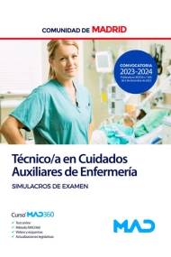Cover von Técnico en Cuidados Auxiliares de Enfermería de la Comunidad de Madrid. Simulacros de examen