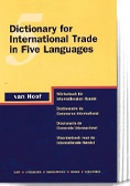 Cubierta de Dictionary for international trade in five languages