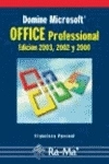 Cubierta de Domine Microsoft OFFICE Profesoinal. Edición 2003, 2002 y 2000