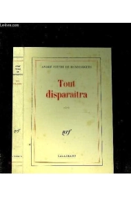 Cubierta de Tout disparaîtra récit