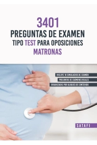 Cubierta de 3401 Preguntas de examen tipo test para oposiciones Matronas