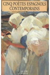 Coberta de Cinq poètes espagnols contemporains Pere Gimferrer, Guillermo Carnero, Antonio Colinas, Jaime Siles, Luis Antonio de Villena