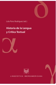 Coberta de Historia de la lengua y crítica textual