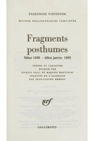 Coberta de Oeuvres philosophiques complètes Tome 14, Fragments posthumes (début 1888 - début janvier 1889)