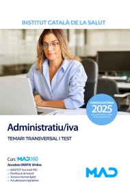 Cover of Administratiu/iva de l'Institut Català de la Salut (ICS). Temari transversal i test