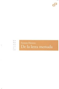 Cubierta de De la letra menuda