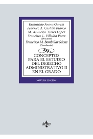 Cubierta de Conceptos para el estudio del Derecho administrativo II en el grado