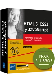 Coberta de HTML5, CSS3 y JavaScript. Aprende a desarrollar tu interfaz Front End (Pack 2 libros)