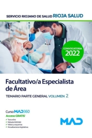 Cover von Facultativo/a Especialista de Área del Servicio Riojano de Salud. Temario Parte General Volumen 2