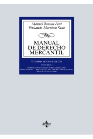 Cubierta de Manual de Derecho Mercantil. Vol. I. Introducción y estatuto del empresario. Derecho de la competencia y de la propiedad industrial. Derecho de sociedades (30ª ed. 2023)