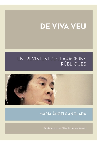 Cubierta de De viva veu — Maria Àngels Anglada i d'Abadal