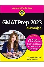 Cubierta de GMAT Prep 2023 For Dummies with Online Practice