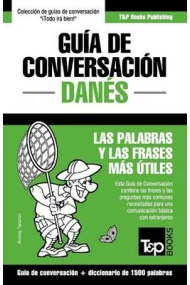 Cubierta de Guía de Conversación Español-Danés y Diccionario Conciso de 1500 Palabras