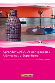 Coberta de Aprender CATIA V5 con ejercicios: Alámbricos y Superficies