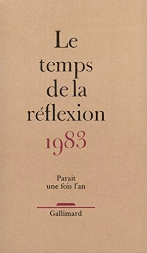 Coberta de Le temps de la réflexion 1983. IV — AA. VV.
