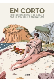 Cubierta de En corto. Historietas premiadas en la Bienal Nacional de Cómic Biblioteca Insular de Gran Canaria 2018